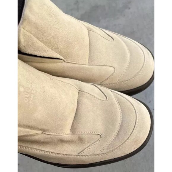 Gucci Beige Brown Suede Horsebit Slip Ons Men's Sz 8 US Shoes Made in Italy - Picture 14 of 15